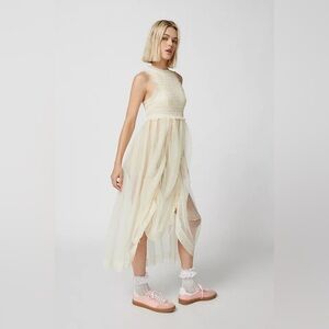 Urban Outfitters Cream Midi Dress